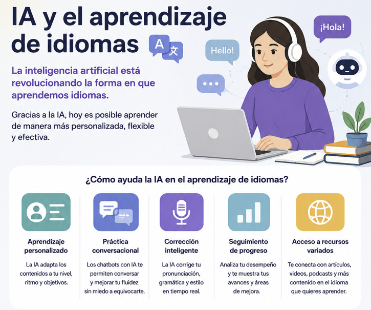 IA aplicada al aprendizaje de idiomas en un entorno profesional